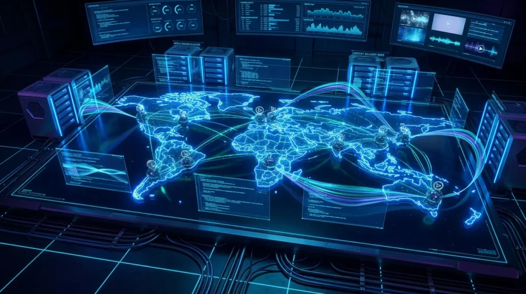 Global IPTV suppliers network with futuristic streaming technology